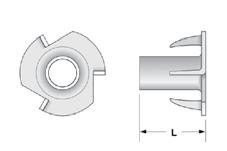 Steel T-Nuts Fasteners 512-6001800 1/4-20 T-Nut -.56" length Zinc Steel 512-6002800 10-32 T-Nut -.