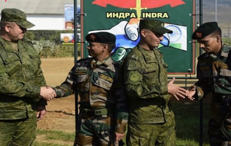 The joint military exercise between India and Russia EXERCISE INDRA 2018 on combating insurgency