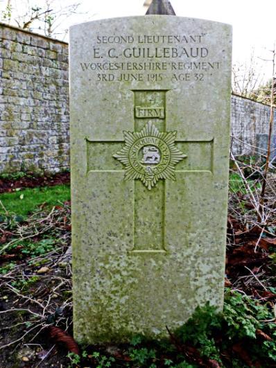 the 8th of June. Eric Guillebaud s War Memorial stone placed at the foot of the grave for his mother and uncle.