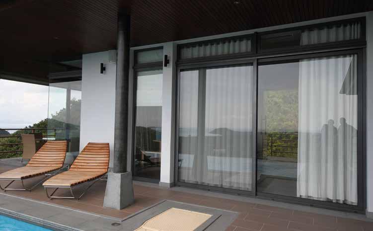 SF 42 Sliding System / Aluminium Framed Sliding system is specifically designed for large size glass panels