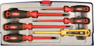 2PH Slotted Phillips Pozi ELECTRICIANS SCREWDRIVER SET 1000V WITH TESTER Expert quality, fully insulated according to standard DIN, VDE and GS