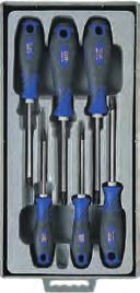 torx screwdrivers Manufactured fro chrome vanadium steel In clear plastic case Contents: T6, T7, T8, T9, T10