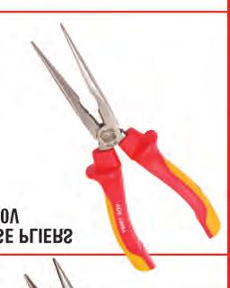 PLIERS Without wire cutter Flat round tapered jaws Cross-hatched gripping faces Fine tipped nose, for safe