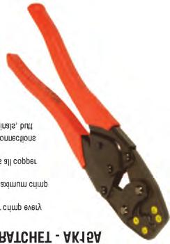 capacity 5.5mm² 2.63-6.64mm² 8mm² 6.64-10.52mm² 14 mm² 10.52-16.78mm² Tool Nest 5.5mm 8mm 14mm 303 Pliers AVAILABLE FROM SELECTED DISTRIBUTORS NATIONWIDE
