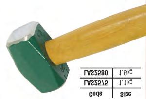 8kg Drop forged head Selected hardwood handle One large metal wedge STA2962 STA2961 1kg 2kg CLUB HAMMER -