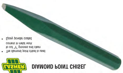 AFT0500 25x AFT0510 25x RIBBED COLD CHISELS - 100 FLAT GROOVING CHISEL - 112/240 Forged blade Web