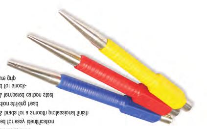prevent breakage is GRO4023 8 pce GRO4025 5 pce NAIL PUNCHES The working end is cupped to follow the nail