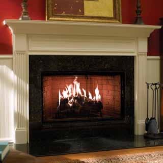 Premier Wood-urning Fireplaces Rutherford The Rutherford offers an authentic masonry look.