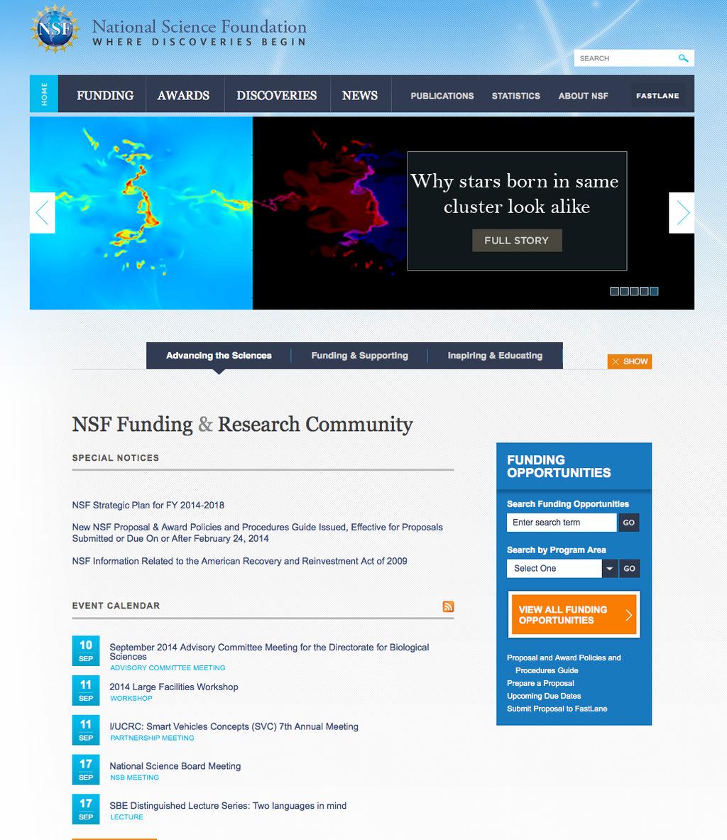 Subscribe to get NSF updates by email at www.nsf.gov. Subscribe to receive special CISE announcements: Send a message to: join-ciseannounce@lists.