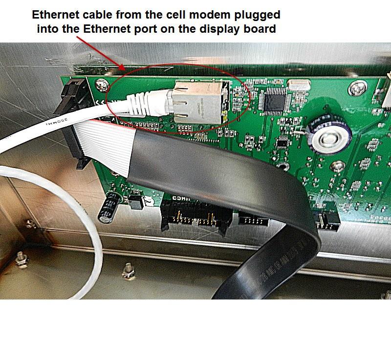 8. Attach the Ethernet cable to the Ethernet port on the Ethernet radio unit. 9.