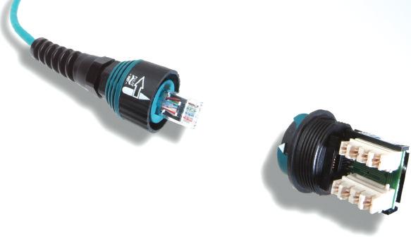 with mechanical cable strain relief plug protection. Sealing caps are also available to maintain IP ratings in a nonmated application. Receptacle and Plug Kits are packaged individual or bulk.