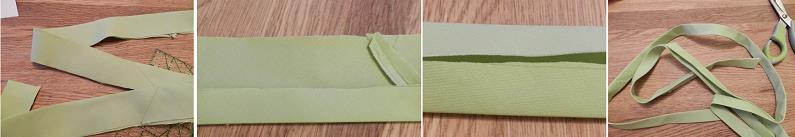 To turn this into bias tape, fold the tape in half and iron the crease in.