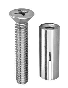 Anchoring Thresholds are drilled for installation. They are furnished with wood screws and lead anchors as standard.
