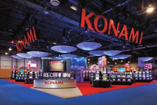Actively Exhibiting at Gaming Shows Around the World KONAMI actively exhibited at many gaming shows around the world and received positive reviews from large numbers of casino operators.