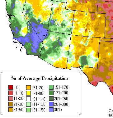 1-month Percent of Average Precipitation December 2004
