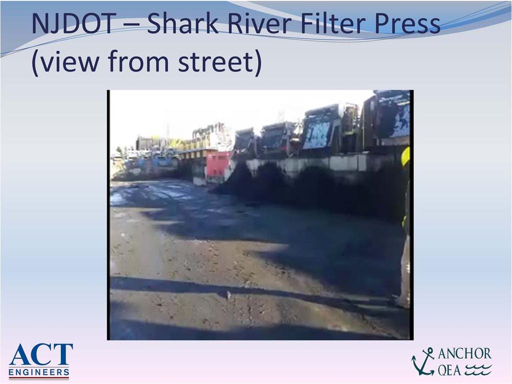 This is a video of the same site from ground level of the belt presses in operation. What you can notice in this video is that large amounts of sediment do not accumulate on site.