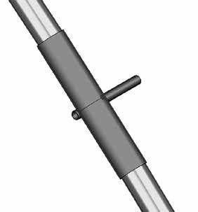 Install a Tek screw (FA4484B) into the center hole of each coupler to set the distance the coupler slides onto each pipe. 3.