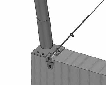 Secure each rafter to each foot using two (2) Tek screws (FIG. 1).