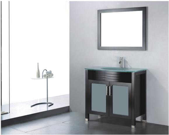 CONTEMPO SERIES ADORA 24 59 One piece frosted glass top with W24, W, W x H34 x