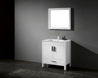 integrated basin, matching mirror and stainless steel handles included W24,,, x H33-7/8 x D18