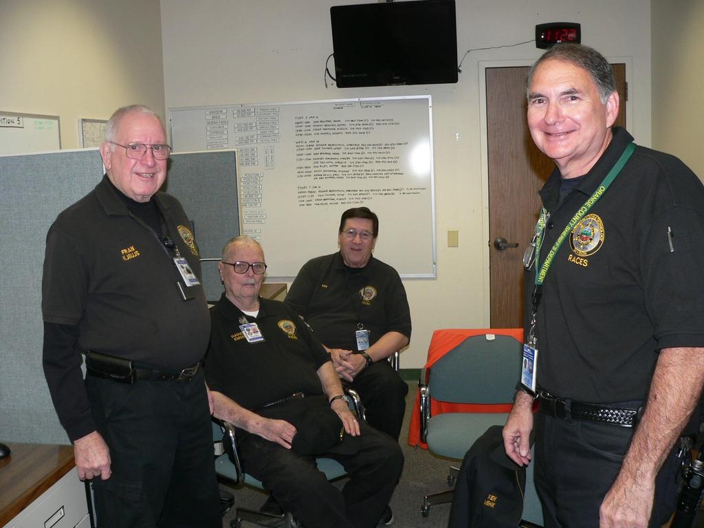 The OCSD Emergency Management Division requested that the EOC RACES Room be staffed around the clock by at least one OCRACES member.