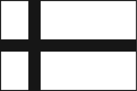 15 Which flag has a line