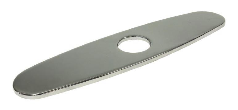 Accessories 520000 Contemporary Escutcheon Deck Plate Features: Brass Construction With Mounting Hardware 3 Hole Deck Plate 10-1/4 Wide 2-11/16 Deep 1/4 Thick 1-3/8 Hole Available Finishes Model #