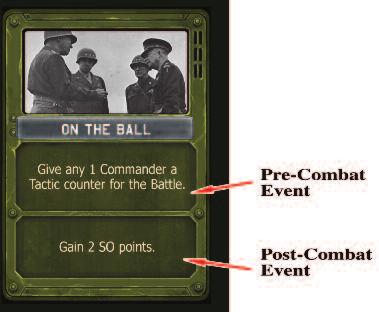 Pre-Combat Perform the following steps at the start of each Battle.