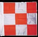 FLAGS - BANNERS - WINDSOCKS Vinyl WARNING FLAGS MESH WARNING FLAGS PENNANTS Reinforced heavy-duty 4mm Vinyl Fluorescent red-orange Standard pack of 50 * 100 per pack 03-229-3404 18" Orange w 30" Wood