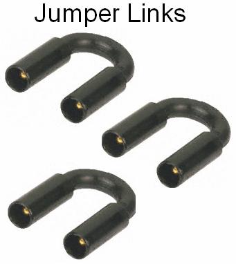 Connect the ESU active and neutral electrodes to the side panel as indicated, also fit jumper links (positions 1, 2, 3, 4) as required to