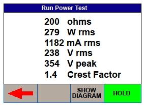 END LOAD (GRAPH mode only), will set the highest resistance at which power measurements are done.