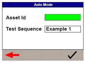 To view or transfer stored data, please refer to chapter 4) To enter the automatic mode, select the MENU key (F1) from the home screen and then AUTOMODE; In the following screen, an asset ID number