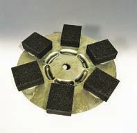 Wire length 1-3/4" #15738 Grinding plate with 6 stones, grit 20 For grinding concrete or compounds