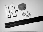 Components: Pet Door Panel Panel Latch Assembly Foam Weather-stripping Glass Sweep (4) Binding Posts (6) #6 x 1/2 Sheet Metal Screws (4) 8-32 x 1/2 Flat Head Machine Screws Closing Panel Other items
