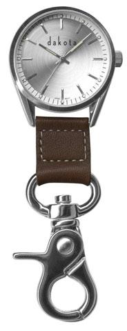 3869-4 Silver Silver Finish Case & Clasp Brown Leather Fob 3870-3 Gold Gold Finish Case &