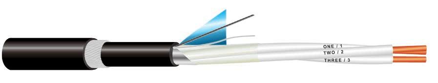 DEKARON (ARMOURED) CABLE Control Cable - Overall Aluminium/Mylar Foil Screened - Cores Steel Wire Armoured Cable construction Stranded annealed copper conductor, XLPE insulated, the laid-up cores