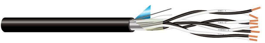 PAIRS AND TRIADS OAM UNARMOURED Instrument Cable - Overall Aluminium/Mylar Foil Screened - Pairs And Triads Unarmoured Cable Construction Stranded annealed copper conductor, XLPE insulated, the