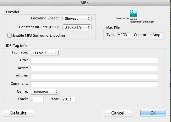 The 2-Mix You will submit your final mix as an mp3 file format through Inside Berklee, but, feel free to create a better sound quality version for your record, bouncing to a CD quality WAV file,
