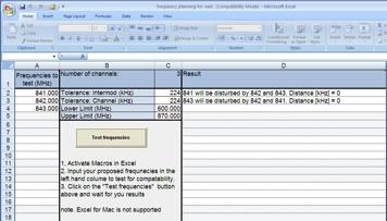 manuals Download the Excel based Frequency Planning Tool
