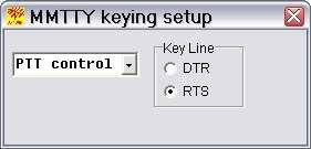 Select the TX tab and set PTT to the PTT to PTT Control and select RTS as