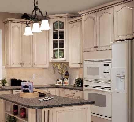 ARCH An arch shape on wall and tall cabinets can emulate an