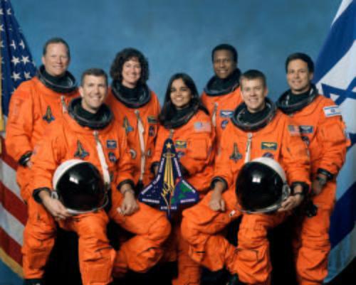 Please take a moment to remember the crew of STS-107, the space shuttle Columbia, as well