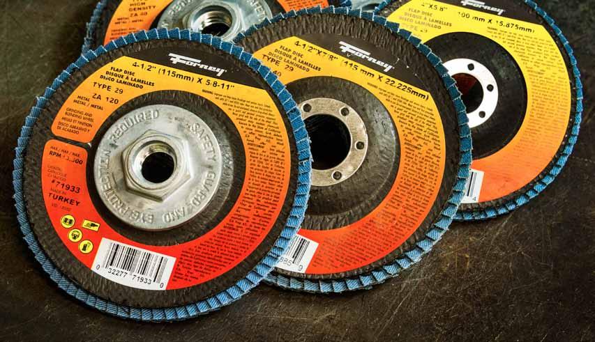 type 27 flap discs Blue zirconia flap discs for 4, 4-1/2, 7 or 7-1/2 angle grinders. Cuts fast and outlasts sanding discs 10 to 1.