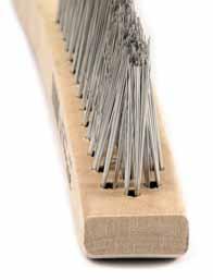 Strong and durable with solidly imbedded brass bristles. Will not rust. Ideal for general purpose cleaning and excellent for cleaning stainless steel.