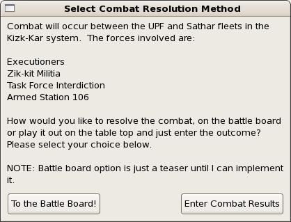 the button corresponding to the location where the combat should occur. Once the location of the combat has been decided. It is time to resolve combat.