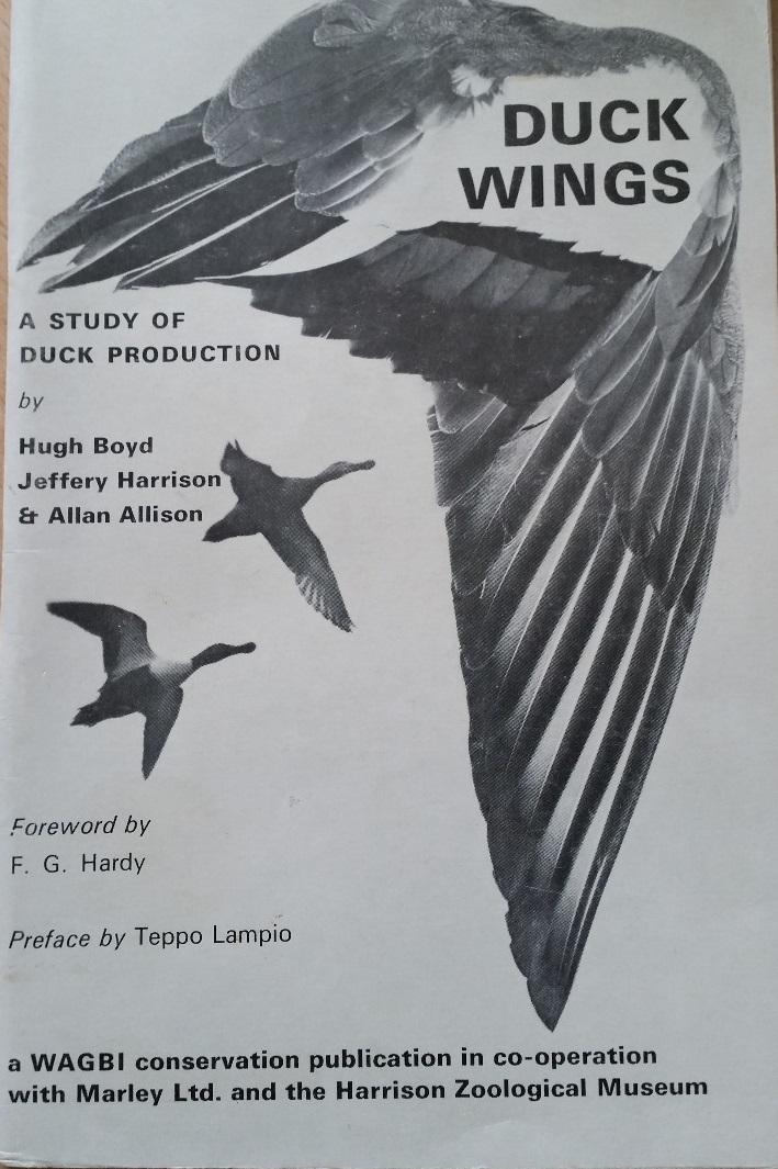 History of duck wing surveys in the UK An excellent example of collaborative monitoring Jeffery Harrison (WAGBI) and Hugh Boyd (Wildfowl Trust) initiated the Duck Production Survey in 1965 This took