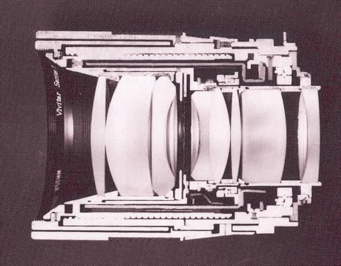 Real Lens Cutaway section of a Vivitar Series 1 90mm