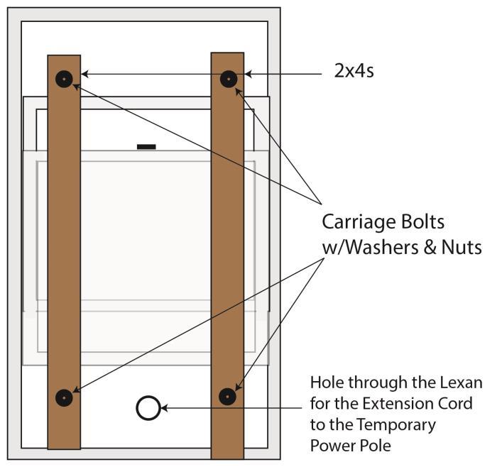 Figure 12.8 Lexan over the windows For Single Hung Windows 1. Remove the lower sash and store it somewhere secure. 2.