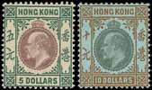 Ex 4148 HK$ 8,000-10,000 4148 Ex 4144 Ex 4145 1903 K.E.VII watermark crown CA requisition number horizontal corner pairs (all also with plate number), comprising 2c.