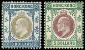 From the PF Collection. S.G. 77-90b cat. 3250. HK$ 5,000-6,000 4150 1904-06 K.E.VII watermark multiple crown CA 2c.